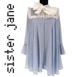 NWT Sister Jane Star Long Sleeve Neck Tie Dress S